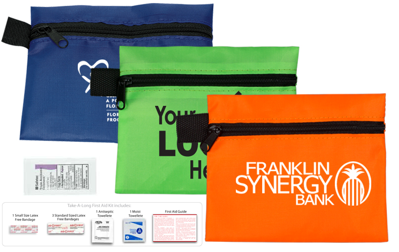 8 Piece Healthy Living Pack Components inserted into Zipper Pouch
